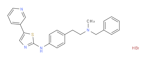 N-(4-(2-(benzyl(methyl)amino)ethyl)phenyl)-5-(pyridin-3-yl)thiazol-2-amine hydrobromide