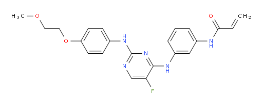 N-{3-[(5-fluoro-2-{[4-(2-methoxyethoxy)phenyl]amino}pyrimidin-4-yl)amino]phenyl}prop-2-enamide