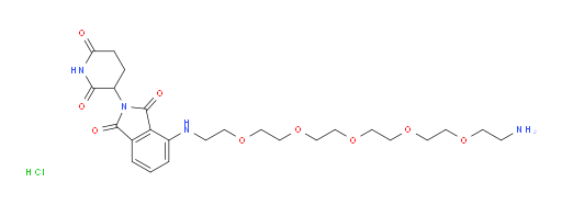 4-((17-amino-3,6,9,12,15-pentaoxaheptadecyl)amino)-2-(2,6-dioxopiperidin-3-yl)isoindoline-1,3-dione hydrochloride