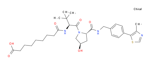 9-(((S)-1-((2S,4R)-4-hydroxy-2-((4-(4-methylthiazol-5-yl)benzyl)carbamoyl)pyrrolidin-1-yl)-3,3-dimethyl-1-oxobutan-2-yl)amino)-9-oxononanoic acid