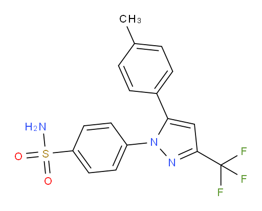 4-(5-(p-tolyl)-3-(trifluoromethyl)-1H-pyrazol-1-yl)benzenesulfonamide