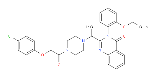 2-[1-[4-[2-(4-chlorophenoxy)acetyl]piperazin-1-yl]ethyl]-3-(2-ethoxyphenyl)quinazolin-4-one