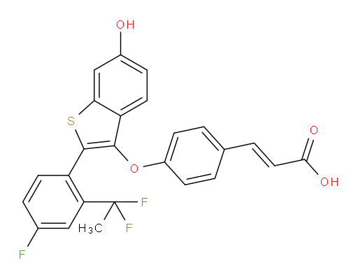 (2E)-3-[4-[[2-[2-(1,1-Difluoroethyl)-4-fluorophenyl]-6-hydroxybenzo[b]thien-3-yl]oxy]phenyl]-2-propenoic acid