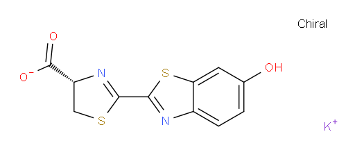 4-Thiazolecarboxylic acid, 4,5-dihydro-2-(6-hydroxy-2-benzothiazolyl)-, potassium salt (1:1), (4S)-