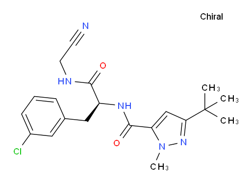 N-[(1S)-1-[(3-Chlorophenyl)methyl]-2-[(cyanomethyl)amino]-2-oxoethyl]-3-(1,1-dimethylethyl)-1-methyl-1H-pyrazole-5-carboxamide