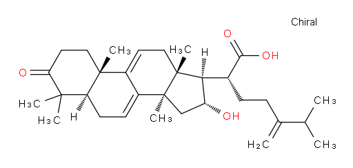 Polyporenic acid C;16α-Hydroxy-24-methylene-3-oxo-5α-lanosta-7,9(11)-dien-21-oic acid;3-Oxo-16α-hydroxy-24-methylene-5α-lanosta-7,9(11)-diene-21-oic acid;16α-Hydroxy-24-methylene-3-oxo-5α-lanosta-7,9(11)-diene-21-oic acid;16alpha-Hydroxy-24-methylene-3-oxo-5alpha-lanosta-7,9(11)-diene-30-oic acid