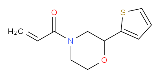 1-[2-(thiophen-2-yl)morpholin-4-yl]prop-2-en-1-one