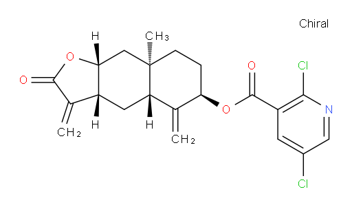 (3aR,4aR,6R,8aR,9aR)-8a-methyl-3,5-dimethylene-2-oxododecahydronaphtho[2,3-b]furan-6-yl 2,5-dichloronicotinate