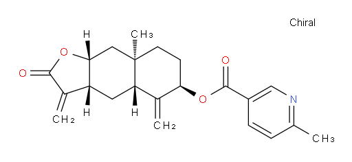 (3aR,4aR,6R,8aR,9aR)-8a-methyl-3,5-dimethylene-2-oxododecahydronaphtho[2,3-b]furan-6-yl 6-methylnicotinate