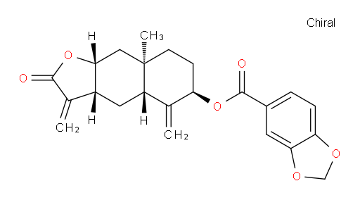 (3aR,4aR,6R,8aR,9aR)-8a-methyl-3,5-dimethylene-2-oxododecahydronaphtho[2,3-b]furan-6-yl benzo[d][1,3]dioxole-5-carboxylate