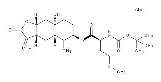 (S)-(3aR,4aR,6R,8aR,9aR)-8a-methyl-3,5-dimethylene-2-oxododecahydronaphtho[2,3-b]furan-6-yl 2-((tert-butoxycarbonyl)amino)-4-(methylthio)butanoate