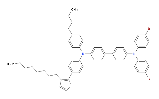 N4,N4-bis(4-bromophenyl)-N4'-(4-butylphenyl)-N4'-(4-(3-octylthiophen-2-yl)phenyl)-[1,1'-biphenyl]-4,4'-diamine