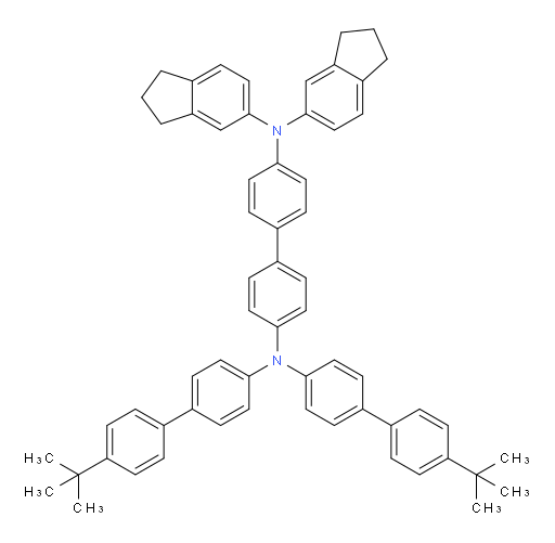 N4,N4-bis(4'-(tert-butyl)-[1,1'-biphenyl]-4-yl)-N4',N4'-bis(2,3-dihydro-1H-inden-5-yl)-[1,1'-biphenyl]-4,4'-diamine