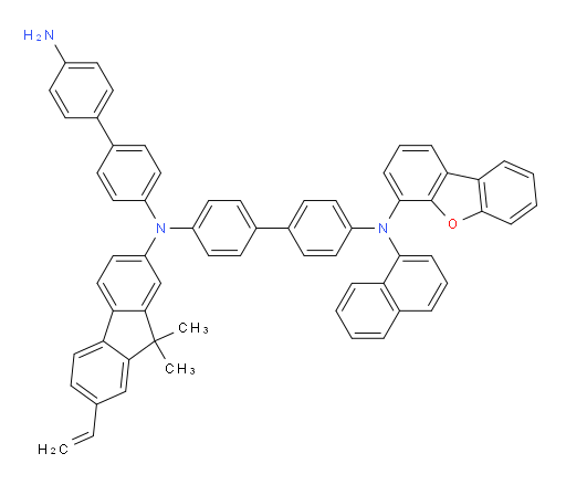 N4-(4'-amino-[1,1'-biphenyl]-4-yl)-N4'-(dibenzo[b,d]furan-4-yl)-N4-(9,9-dimethyl-7-vinyl-9H-fluoren-2-yl)-N4'-(naphthalen-1-yl)-[1,1'-biphenyl]-4,4'-diamine