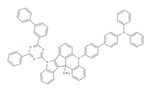 4'-(9-(4-([1,1'-biphenyl]-3-yl)-6-phenyl-1,3,5-triazin-2-yl)-13c-methyl-9,13c-dihydro-5H-indolo[3',2':4,5]cyclopenta[1,2,3-kl]acridin-5-yl)-N,N-diphenyl-[1,1'-biphenyl]-4-amine