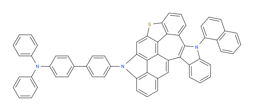 4'-(7-(naphthalen-1-yl)-3-thia-1,7-diazabenzo[3,4]indeno[2',1':5,6]azuleno[7,8,1-mna]cyclopenta[def]phenanthren-1(7H)-yl)-N,N-diphenyl-[1,1'-biphenyl]-4-amine
