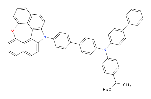 4'-(12H-6-oxa-12-azaindeno[2,1,7,6-ghij]pleiaden-12-yl)-N-([1,1'-biphenyl]-4-yl)-N-(4-isopropylphenyl)-[1,1'-biphenyl]-4-amine