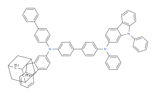 N4-([1,1'-biphenyl]-4-yl)-N4'-phenyl-N4'-(9-phenyl-9H-carbazol-2-yl)-N4-(spiro[adamantane-2,9'-fluoren]-2'-yl)-[1,1'-biphenyl]-4,4'-diamine