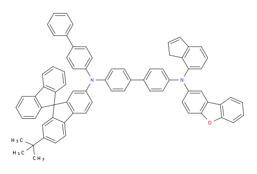 N4-([1,1'-biphenyl]-4-yl)-N4-(2-(tert-butyl)-9,9'-spirobi[fluoren]-7-yl)-N4'-(dibenzo[b,d]furan-2-yl)-N4'-(1H-inden-7-yl)-[1,1'-biphenyl]-4,4'-diamine