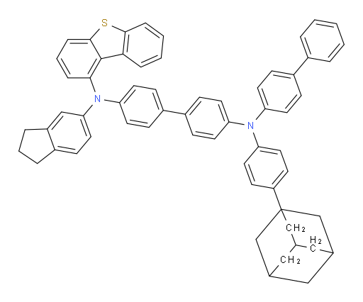 N4-([1,1'-biphenyl]-4-yl)-N4-(4-(adamantan-1-yl)phenyl)-N4'-(dibenzo[b,d]thiophen-1-yl)-N4'-(2,3-dihydro-1H-inden-5-yl)-[1,1'-biphenyl]-4,4'-diamine