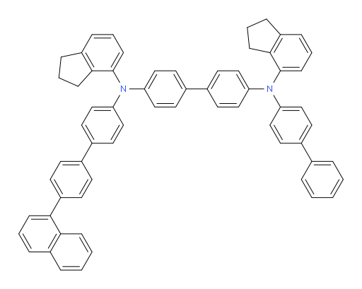 N4-([1,1'-biphenyl]-4-yl)-N4,N4'-bis(2,3-dihydro-1H-inden-4-yl)-N4'-(4'-(naphthalen-1-yl)-[1,1'-biphenyl]-4-yl)-[1,1'-biphenyl]-4,4'-diamine