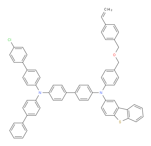 N4-([1,1'-biphenyl]-4-yl)-N4-(4'-chloro-[1,1'-biphenyl]-4-yl)-N4'-(dibenzo[b,d]thiophen-2-yl)-N4'-(4-(((4-vinylbenzyl)oxy)methyl)phenyl)-[1,1'-biphenyl]-4,4'-diamine