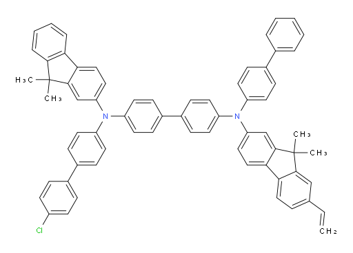 N4-([1,1'-biphenyl]-4-yl)-N4'-(4'-chloro-[1,1'-biphenyl]-4-yl)-N4-(9,9-dimethyl-7-vinyl-9H-fluoren-2-yl)-N4'-(9,9-dimethyl-9H-fluoren-2-yl)-[1,1'-biphenyl]-4,4'-diamine