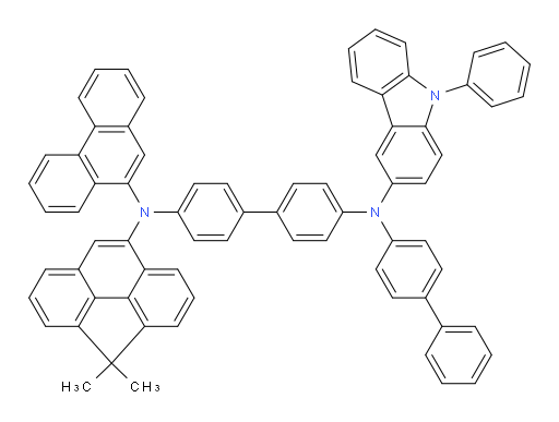 N4-([1,1'-biphenyl]-4-yl)-N4'-(4,4-dimethyl-4H-cyclopenta[def]phenanthren-8-yl)-N4'-(phenanthren-9-yl)-N4-(9-phenyl-9H-carbazol-3-yl)-[1,1'-biphenyl]-4,4'-diamine
