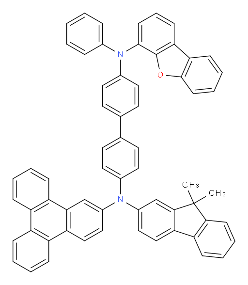N4-(dibenzo[b,d]furan-4-yl)-N4'-(9,9-dimethyl-9H-fluoren-2-yl)-N4-phenyl-N4'-(triphenylen-2-yl)-[1,1'-biphenyl]-4,4'-diamine