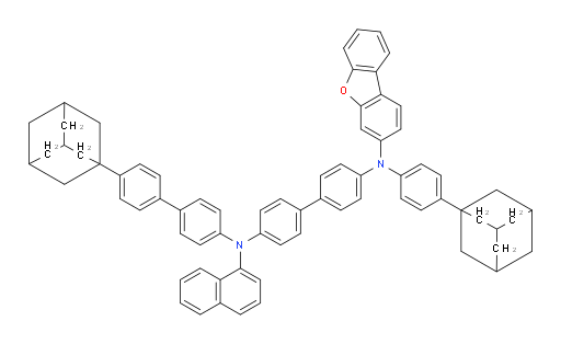 N4-(4'-(adamantan-1-yl)-[1,1'-biphenyl]-4-yl)-N4'-(4-(adamantan-1-yl)phenyl)-N4'-(dibenzo[b,d]furan-3-yl)-N4-(naphthalen-1-yl)-[1,1'-biphenyl]-4,4'-diamine