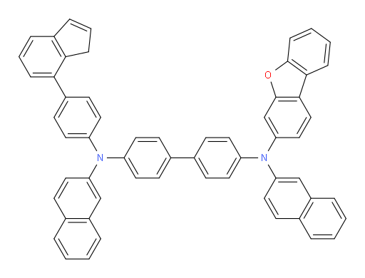 N4-(4-(1H-inden-7-yl)phenyl)-N4'-(dibenzo[b,d]furan-3-yl)-N4,N4'-di(naphthalen-2-yl)-[1,1'-biphenyl]-4,4'-diamine