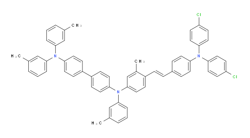 (E)-N4-(4-(4-(bis(4-chlorophenyl)amino)styryl)-3-methylphenyl)-N4,N4',N4'-tri-m-tolyl-[1,1'-biphenyl]-4,4'-diamine
