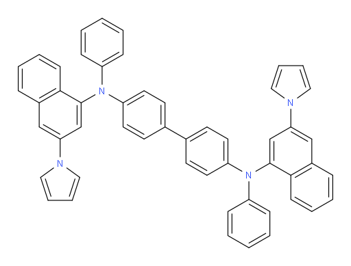 N4,N4'-bis(3-(1H-pyrrol-1-yl)naphthalen-1-yl)-N4,N4'-diphenyl-[1,1'-biphenyl]-4,4'-diamine