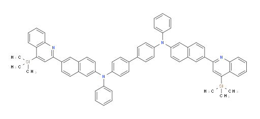 N4,N4'-diphenyl-N4,N4'-bis(6-(4-(trimethylsilyl)quinolin-2-yl)naphthalen-2-yl)-[1,1'-biphenyl]-4,4'-diamine