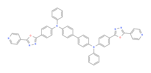 N4,N4'-diphenyl-N4,N4'-bis(4-(5-(pyridin-4-yl)-1,3,4-oxadiazol-2-yl)phenyl)-[1,1'-biphenyl]-4,4'-diamine