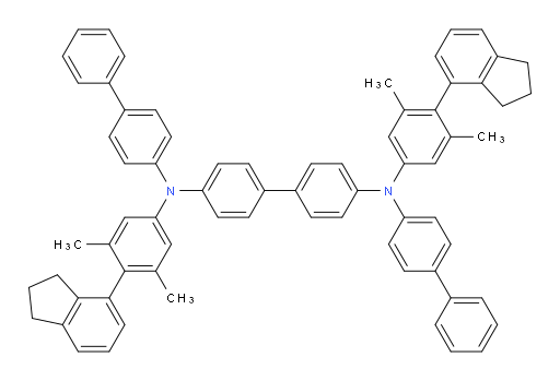 N4,N4'-di([1,1'-biphenyl]-4-yl)-N4,N4'-bis(4-(2,3-dihydro-1H-inden-4-yl)-3,5-dimethylphenyl)-[1,1'-biphenyl]-4,4'-diamine