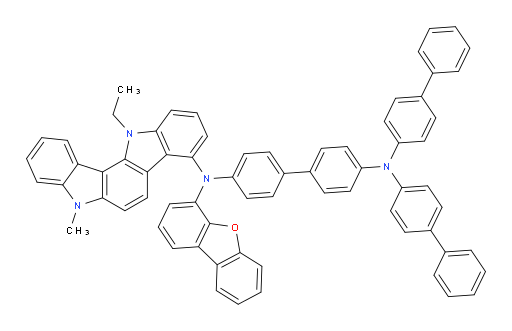N4,N4-di([1,1'-biphenyl]-4-yl)-N4'-(dibenzo[b,d]furan-4-yl)-N4'-(12-ethyl-5-methyl-5,12-dihydroindolo[3,2-a]carbazol-8-yl)-[1,1'-biphenyl]-4,4'-diamine