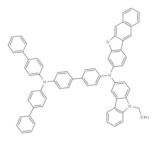 N4,N4-di([1,1'-biphenyl]-4-yl)-N4'-(9-ethyl-9H-carbazol-3-yl)-N4'-(naphtho[2,3-b]benzofuran-3-yl)-[1,1'-biphenyl]-4,4'-diamine