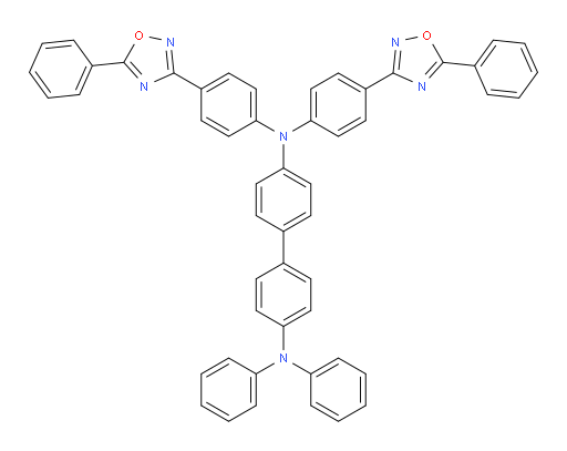 N4,N4-diphenyl-N4',N4'-bis(4-(5-phenyl-1,2,4-oxadiazol-3-yl)phenyl)-[1,1'-biphenyl]-4,4'-diamine