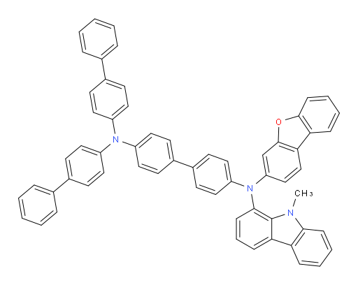 N4,N4-di([1,1'-biphenyl]-4-yl)-N4'-(dibenzo[b,d]furan-3-yl)-N4'-(9-methyl-9H-carbazol-1-yl)-[1,1'-biphenyl]-4,4'-diamine