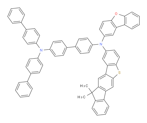 N4,N4-di([1,1'-biphenyl]-4-yl)-N4'-(dibenzo[b,d]furan-2-yl)-N4'-(11,11-dimethyl-11H-benzo[b]fluoreno[2,3-d]thiophen-2-yl)-[1,1'-biphenyl]-4,4'-diamine