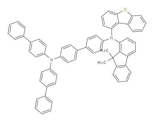 N4,N4-di([1,1'-biphenyl]-4-yl)-N4'-(dibenzo[b,d]thiophen-1-yl)-N4'-(9,9-dimethyl-9H-fluoren-1-yl)-[1,1'-biphenyl]-4,4'-diamine