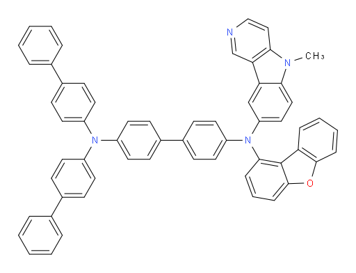 N4,N4-di([1,1'-biphenyl]-4-yl)-N4'-(dibenzo[b,d]furan-1-yl)-N4'-(5-methyl-5H-pyrido[4,3-b]indol-8-yl)-[1,1'-biphenyl]-4,4'-diamine