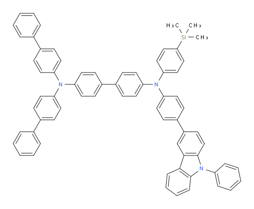N4,N4-di([1,1'-biphenyl]-4-yl)-N4'-(4-(9-phenyl-9H-carbazol-3-yl)phenyl)-N4'-(4-(trimethylsilyl)phenyl)-[1,1'-biphenyl]-4,4'-diamine
