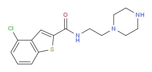4-chloro-N-(2-(piperazin-1-yl)ethyl)benzo[b]thiophene-2-carboxamide