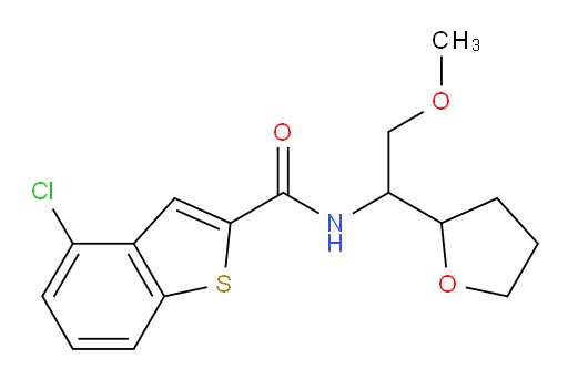 4-chloro-N-(2-methoxy-1-(tetrahydrofuran-2-yl)ethyl)benzo[b]thiophene-2-carboxamide