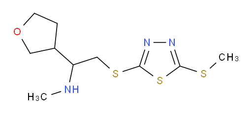 N-methyl-2-((5-(methylthio)-1,3,4-thiadiazol-2-yl)thio)-1-(tetrahydrofuran-3-yl)ethanamine