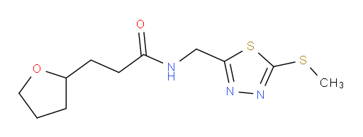 N-((5-(methylthio)-1,3,4-thiadiazol-2-yl)methyl)-3-(tetrahydrofuran-2-yl)propanamide