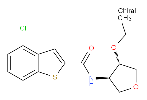 4-chloro-N-((3R,4S)-4-ethoxytetrahydrofuran-3-yl)benzo[b]thiophene-2-carboxamide