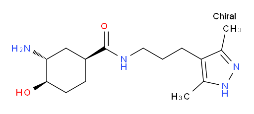 (1S,3R,4R)-3-amino-N-(3-(3,5-dimethyl-1H-pyrazol-4-yl)propyl)-4-hydroxycyclohexanecarboxamide